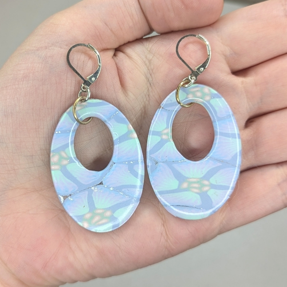 Iridescent Oval Earrings